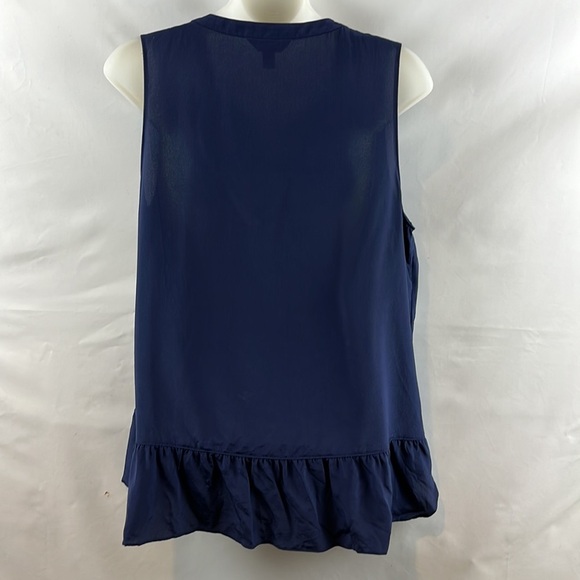 Lilly Pulitzer Kery 100% Silk Blue Tank Top Blouse Size M - Picture 9 of 11